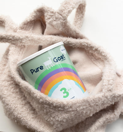 What is the best way to store Pure Goat Company organic follow-on milk?