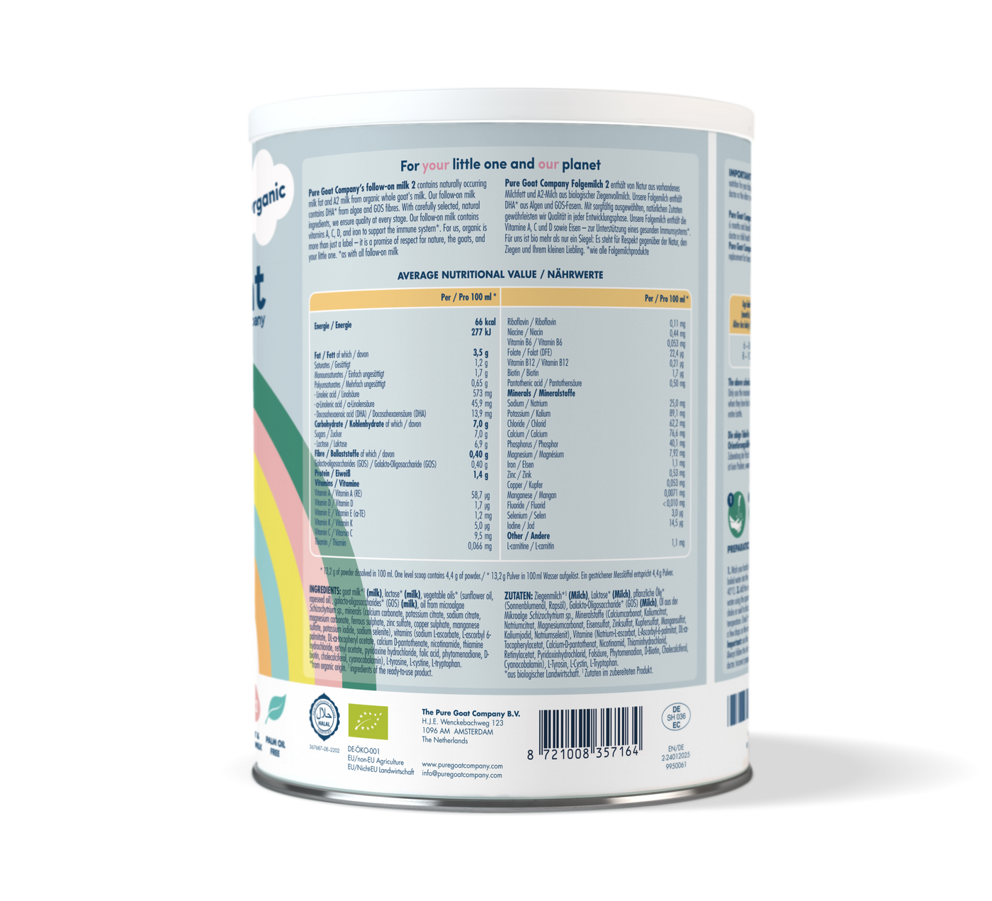 Average nutritional value / Nährwerttabelle